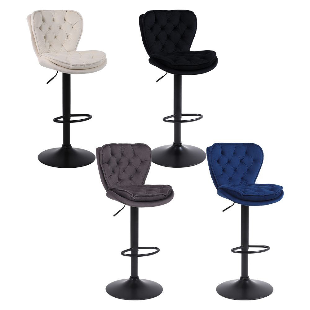 bar stools black velvet